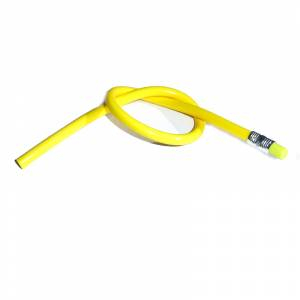 Lapices Flexibles - Lápiz flexible redondo de plástico amarillo 