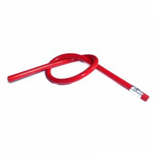 Lapices Flexibles - Lápiz flexible redondo de plástico rojo 