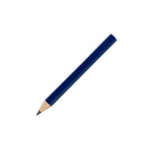 Redondo mini - Lápiz pequeño redondo de madera color azul 